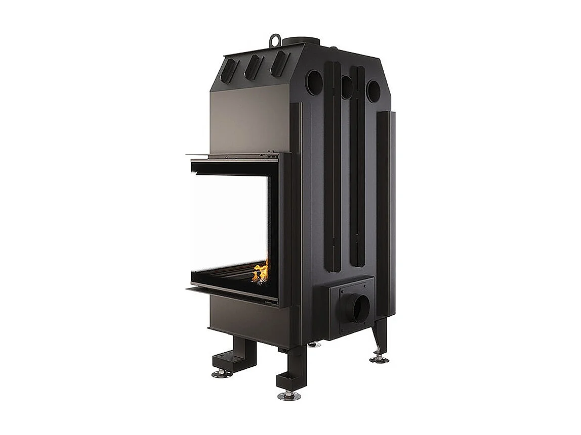 Cheminée d'angle Insert Ouverture à droite Noir Energy 65x50x47 (14,5 kW) ECO