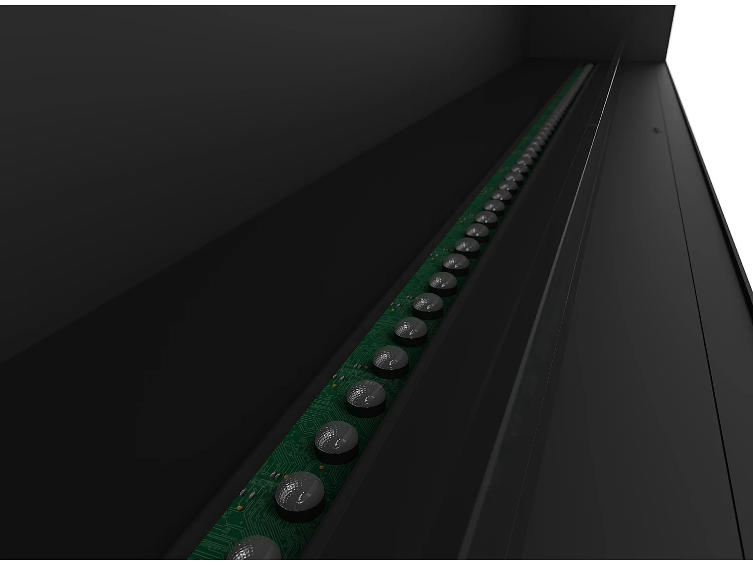 Cheminée à vapeur d'eau LED multicolore INVAPO INSIDE 220 cm avec remplissage automatique