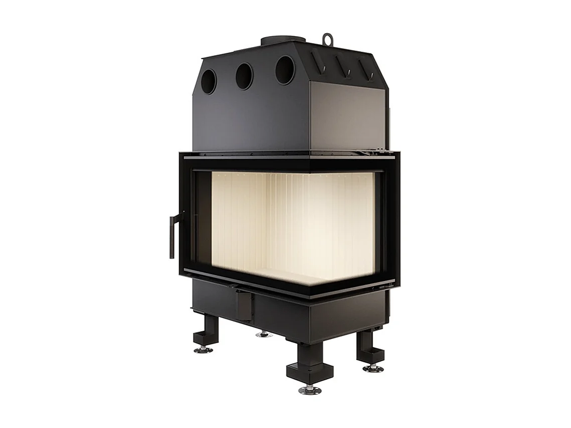 Cheminée d'angle Insert Ouverture à droite Energy 75x50x47 (15,1 kW) ECO