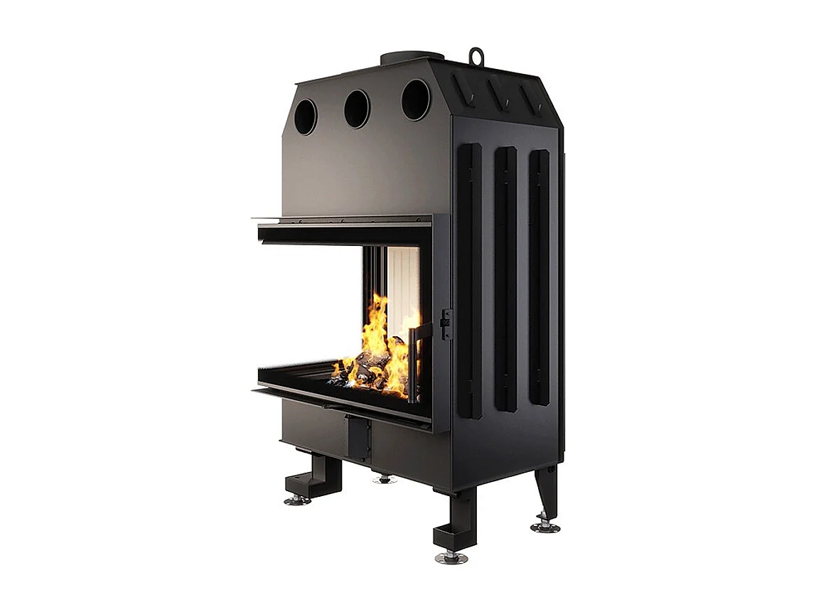 Cheminée d'angle Insert Ouverture gauche Energy 75x50x47 (15,1 kW) ECO