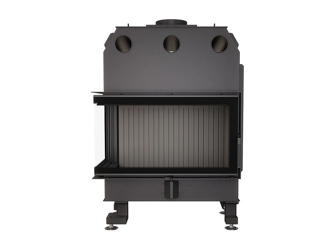Eckkamineinsatz, links anklappbar, schwarz, Energy 85x50x47 (17 kW) ECO