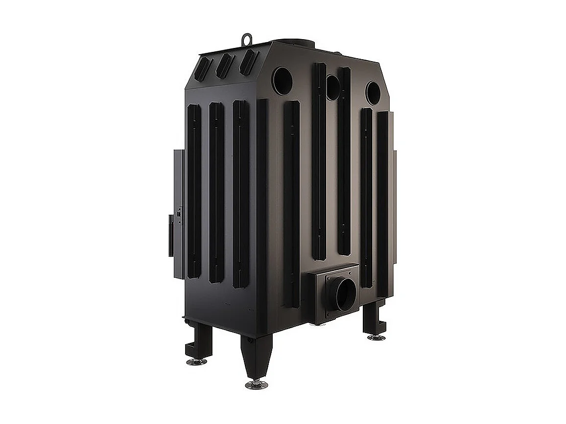 Eckkamineinsatz, links anklappbar, schwarz, Energy 85x50x47 (17 kW) ECO