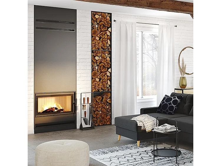 Insert de cheminée à bois Noir - Energy 90x50 (19,0 kW) ECO