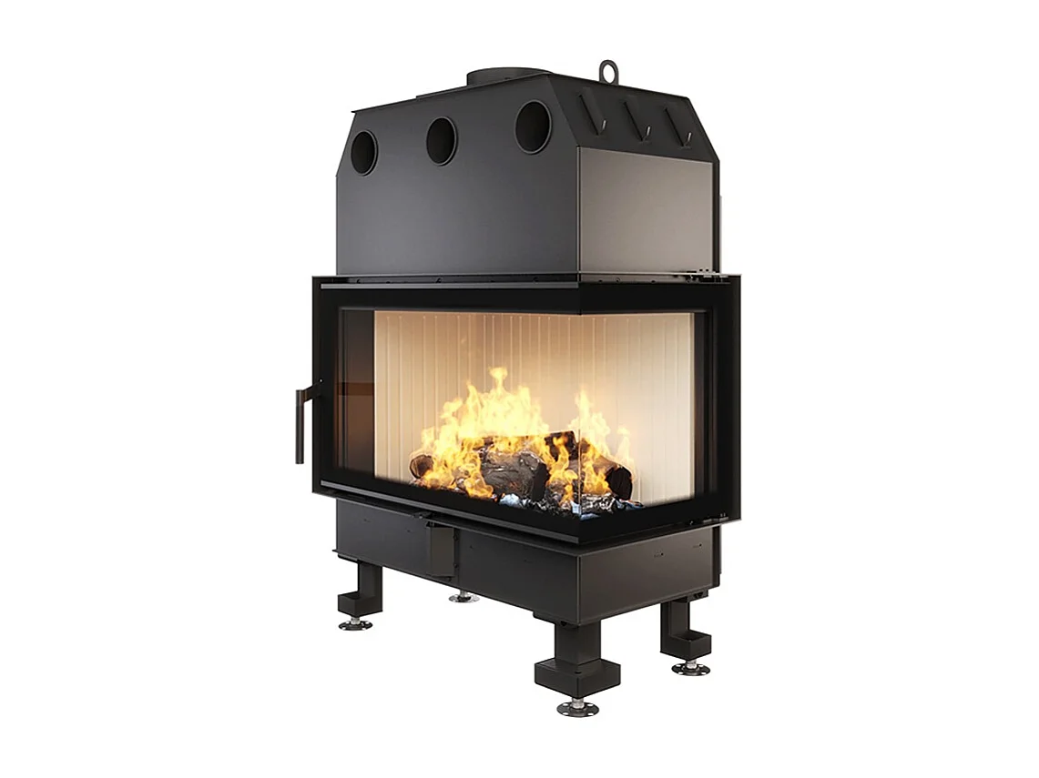 Cheminée d'angle Insert Ouverture à droite Energy 85x50x47 (17 kW) ECO