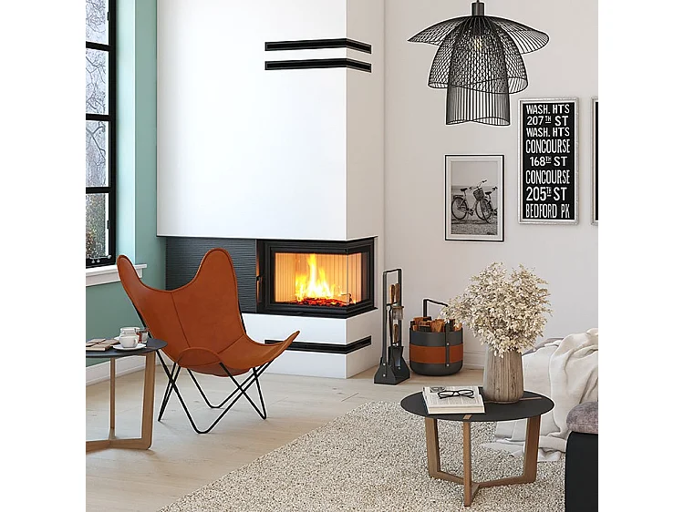 Cheminée d'angle Insert Ouverture à droite Energy 65x50x47 (14,5 kW) ECO