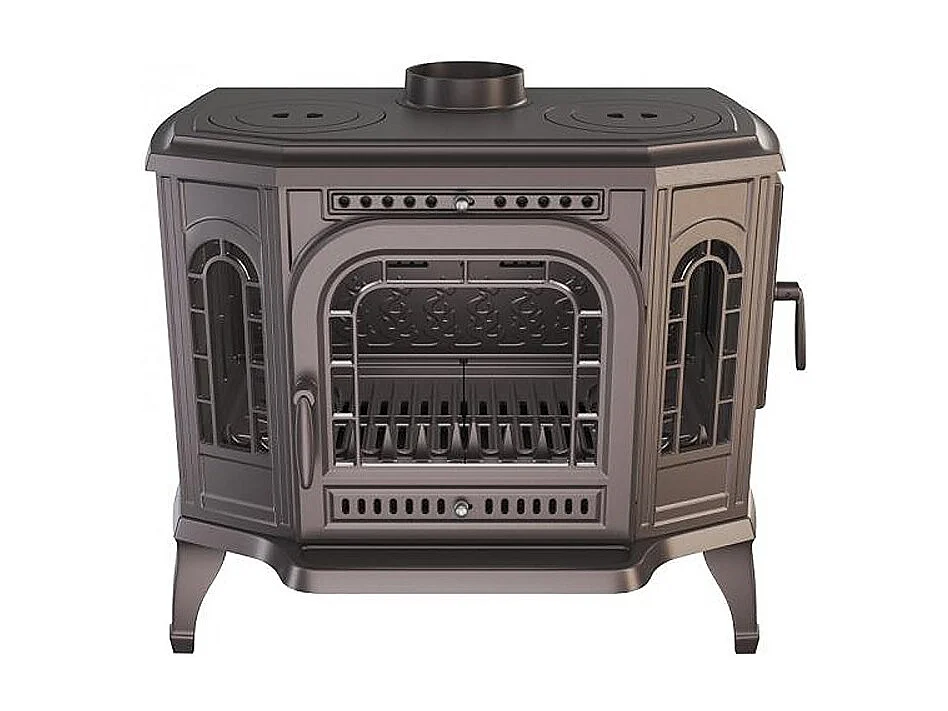 Poêle à bois autoportant Ouverture à droite avec table de cuisson - P7 (10,5 KW) ECO