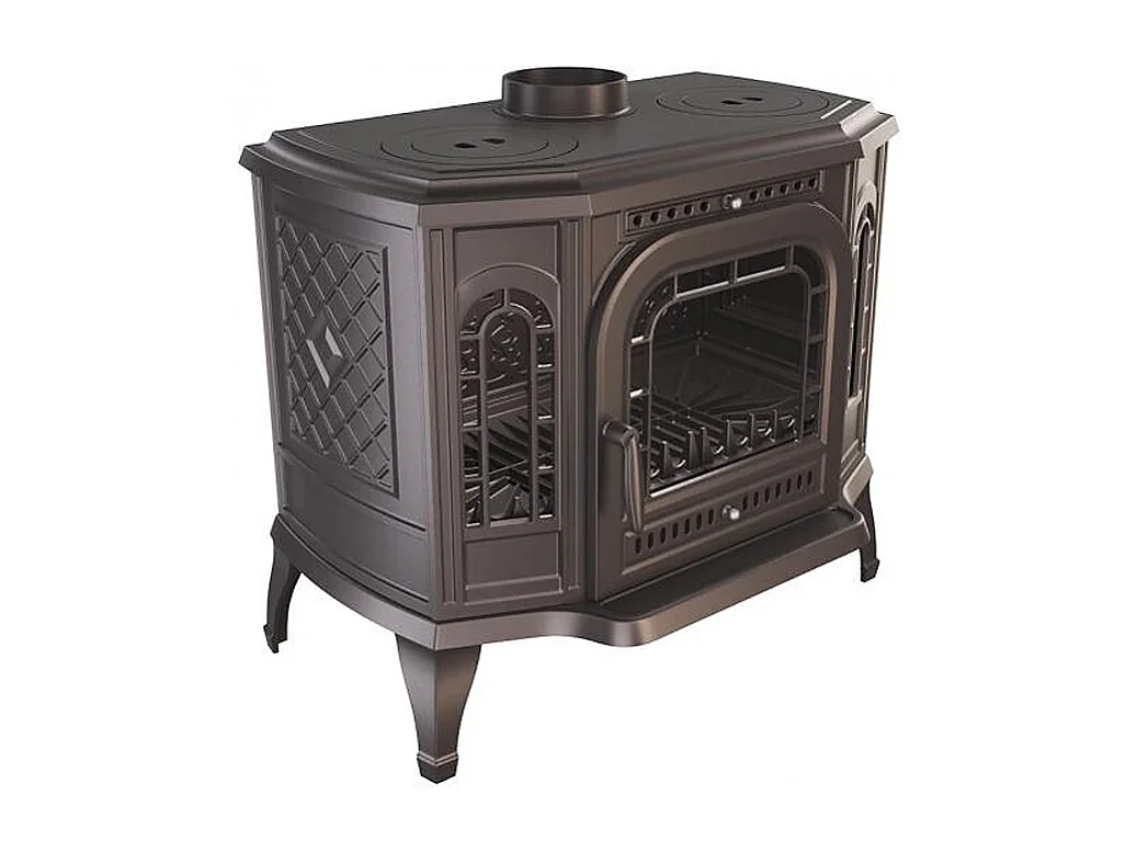 Poêle à bois autoportant Ouverture à droite avec table de cuisson - P7 (10,5 KW) ECO