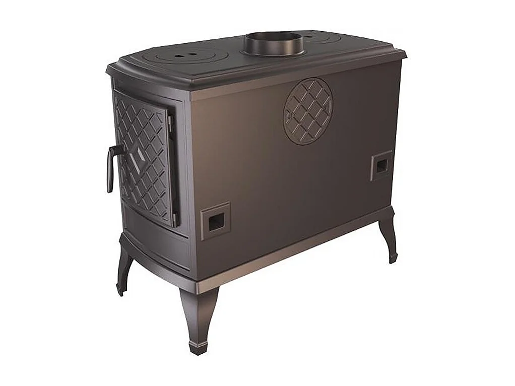 Poêle à bois autoportant Ouverture à droite avec table de cuisson - P7 (10,5 KW) ECO
