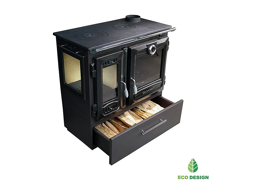 Poêle à bois autoportant avec four - 3D Box  216