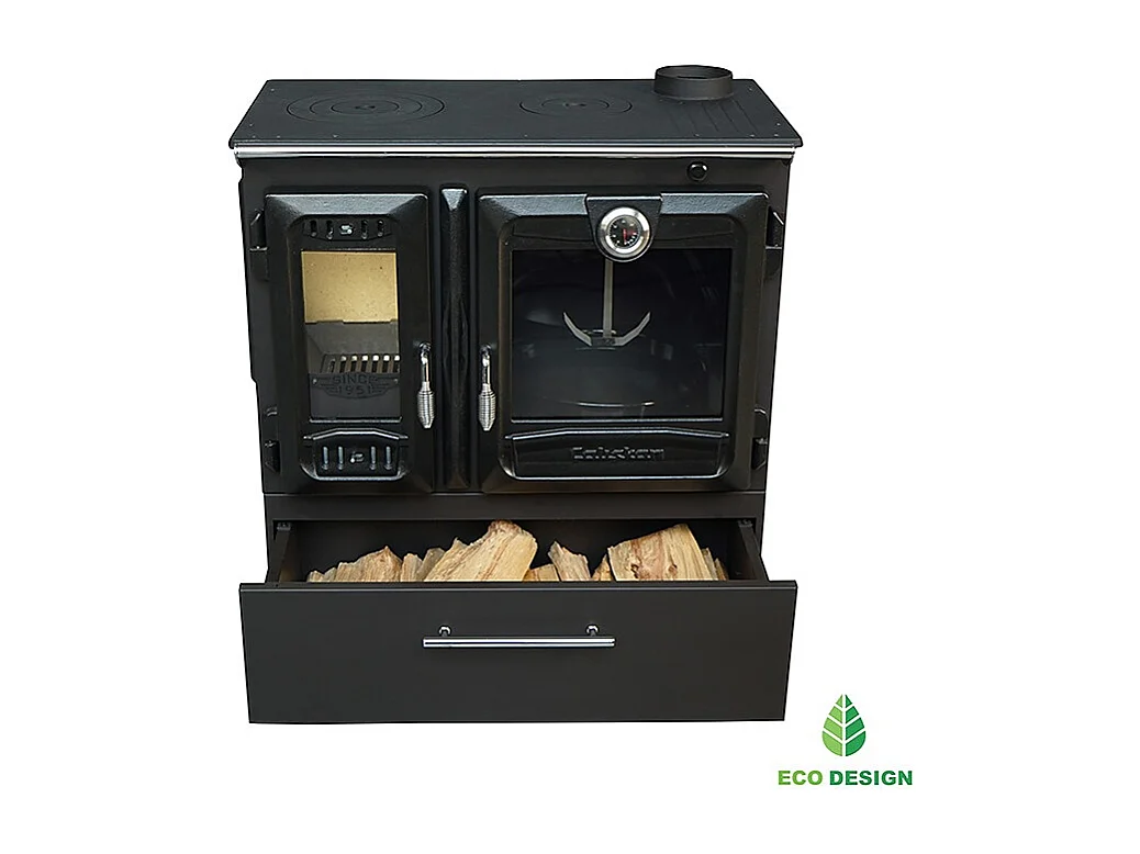 Poêle à bois autoportant avec four - 3D Box  216