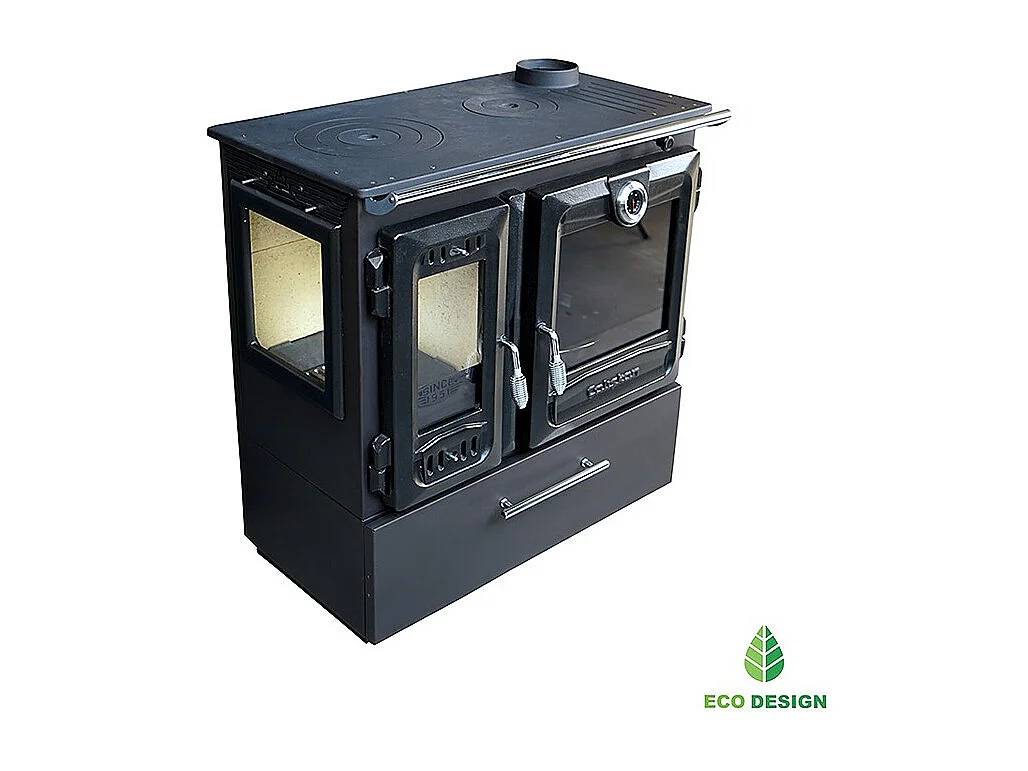 Poêle à bois autoportant avec four - 3D Box  216
