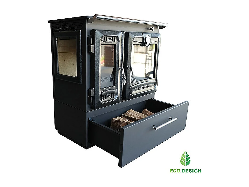 Poêle à bois autoportant avec four - 3D Box  216