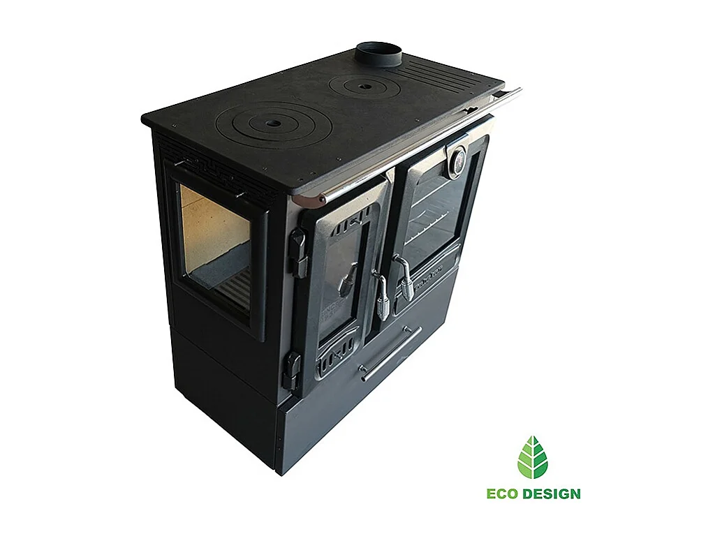 Poêle à bois autoportant avec four - 3D Box  216