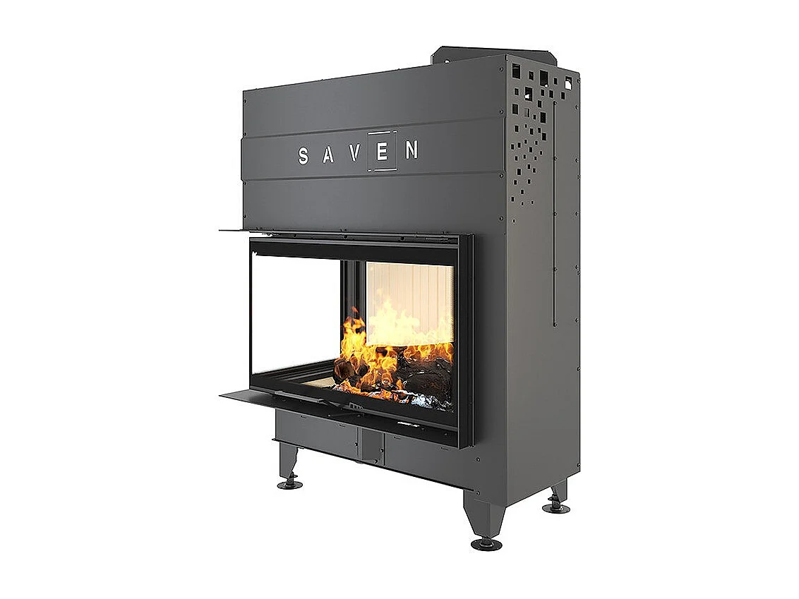 Cheminée d'angle Insert ouverture gauche Energy Up 85x50x47 (17,0 kW) ECO