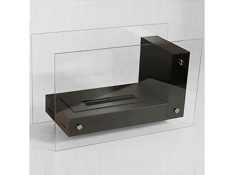 APO L GLASS - Cheminée bio autoportante de différentes couleurs - Noir