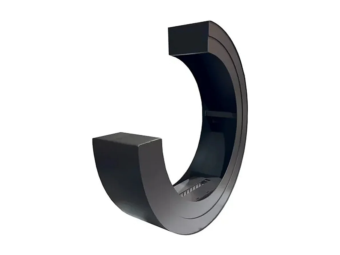 ERTA C - Cheminée biologique autoportante en noir