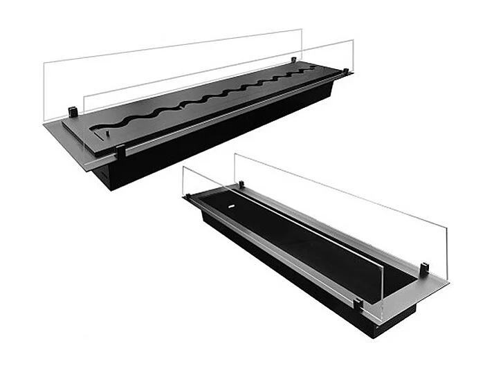 FALA 900/160 - Insert au bioéthanol avec verre de protection Brûleur encastré avec récipient de sécurité