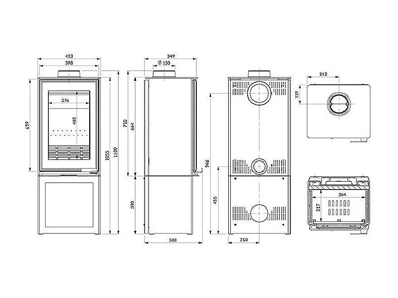Poêle à bois autoportant - VENUS S16 ECO SBox