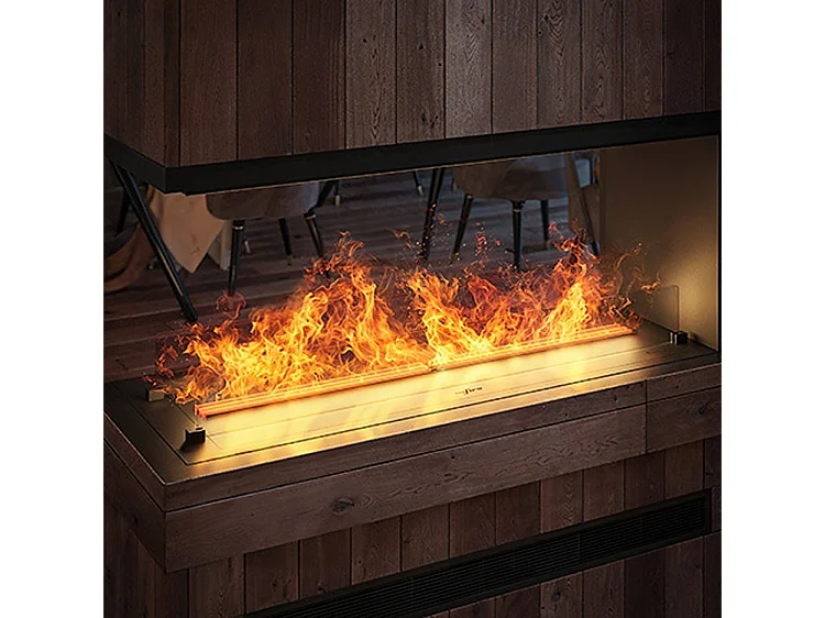 INVAPO U1200 - Cheminée à vapeur d'eau LED multicolore à trois faces avec remplissage automatique