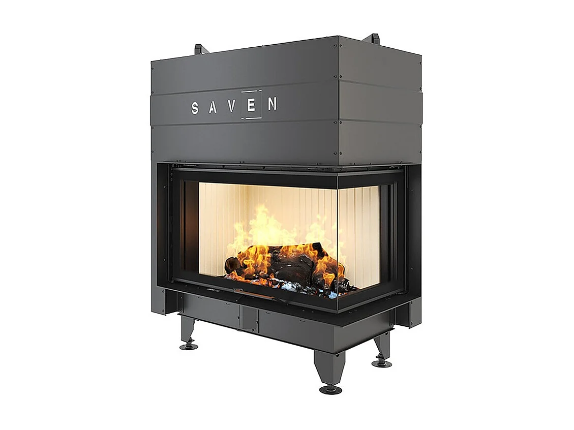 Cheminée d'angle Insert ouverture droite Energy Up 85x50x47 (17,0 kW) ECO