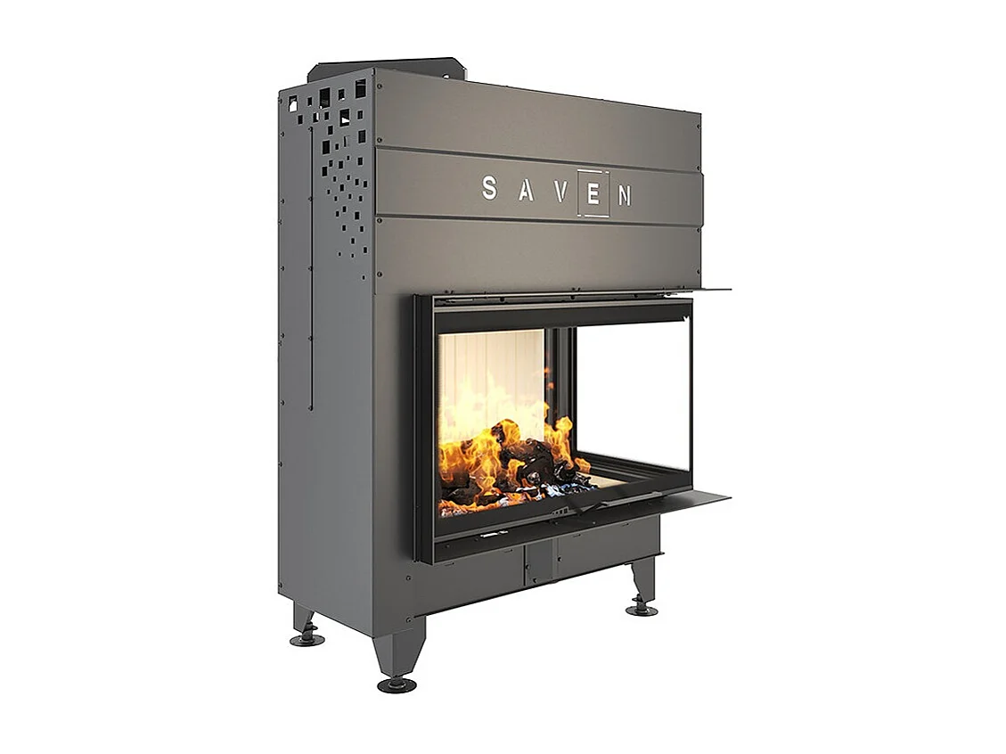 Cheminée d'angle Insert ouverture droite Energy Up 85x50x47 (17,0 kW) ECO