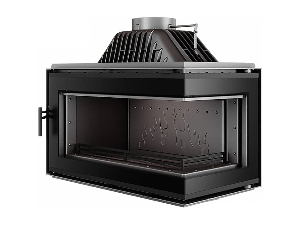 Poêle à bois encastrable Ouverture à droite - W16 (13,5 KW) ECO BLACK