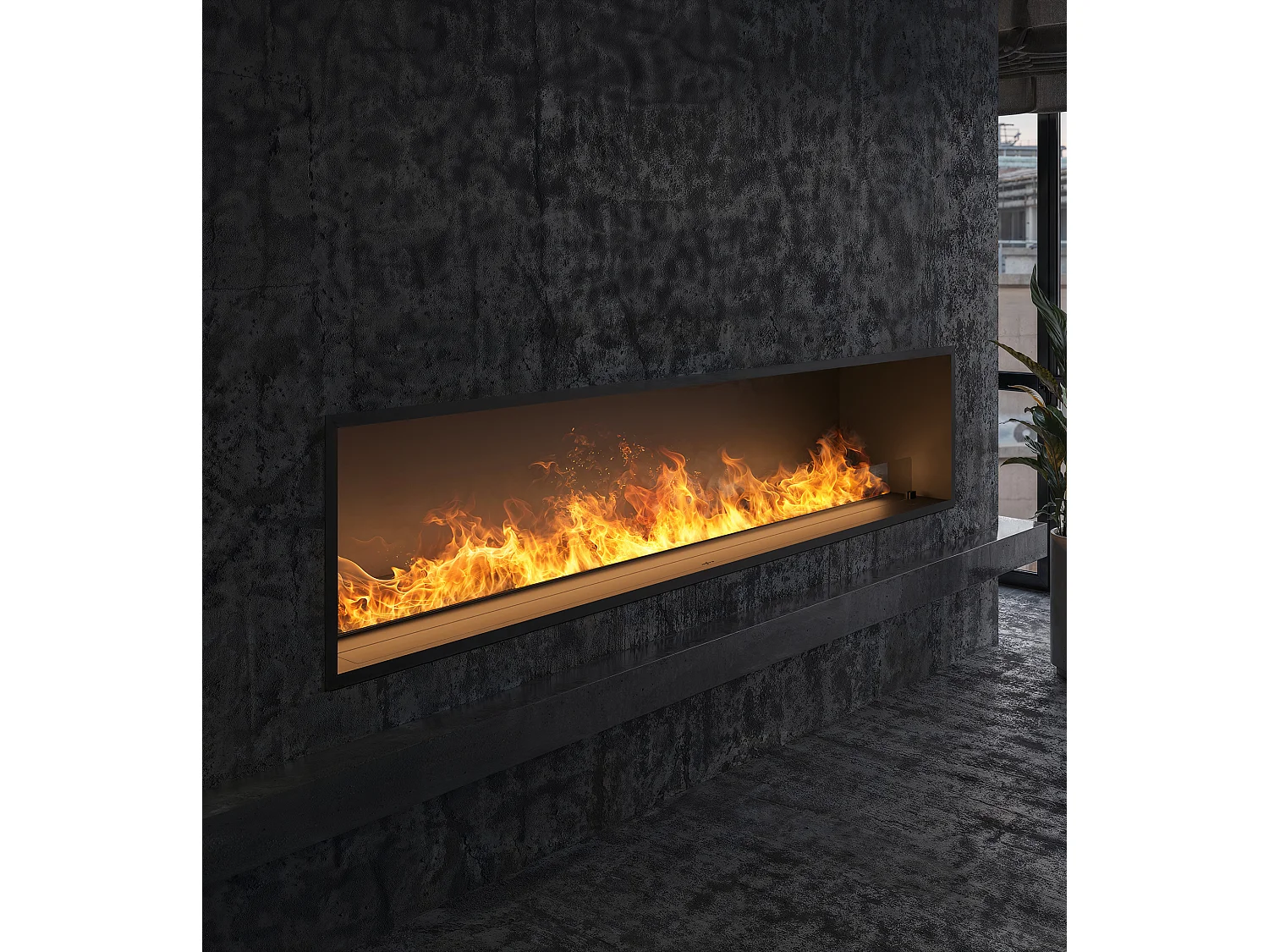 Cheminée à vapeur d'eau LED multicolore INVAPO INSIDE 220 cm