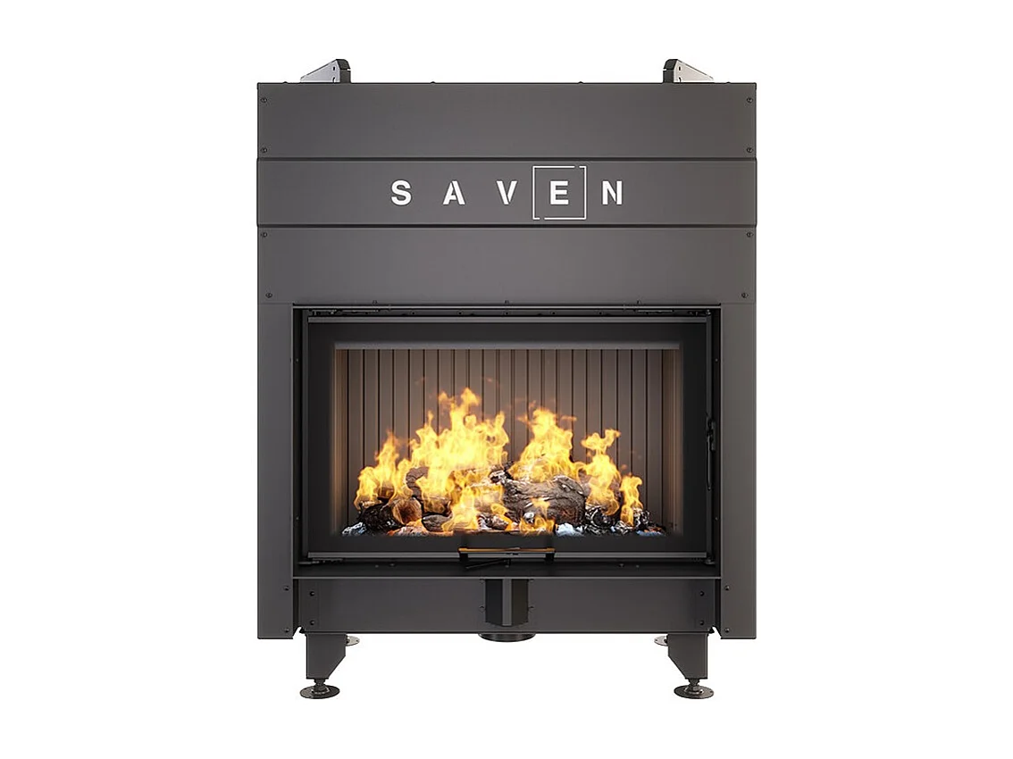 Kamineinsatz aus schwarzem Holz – Energy Up 80x50 (17,0 kW) ECO