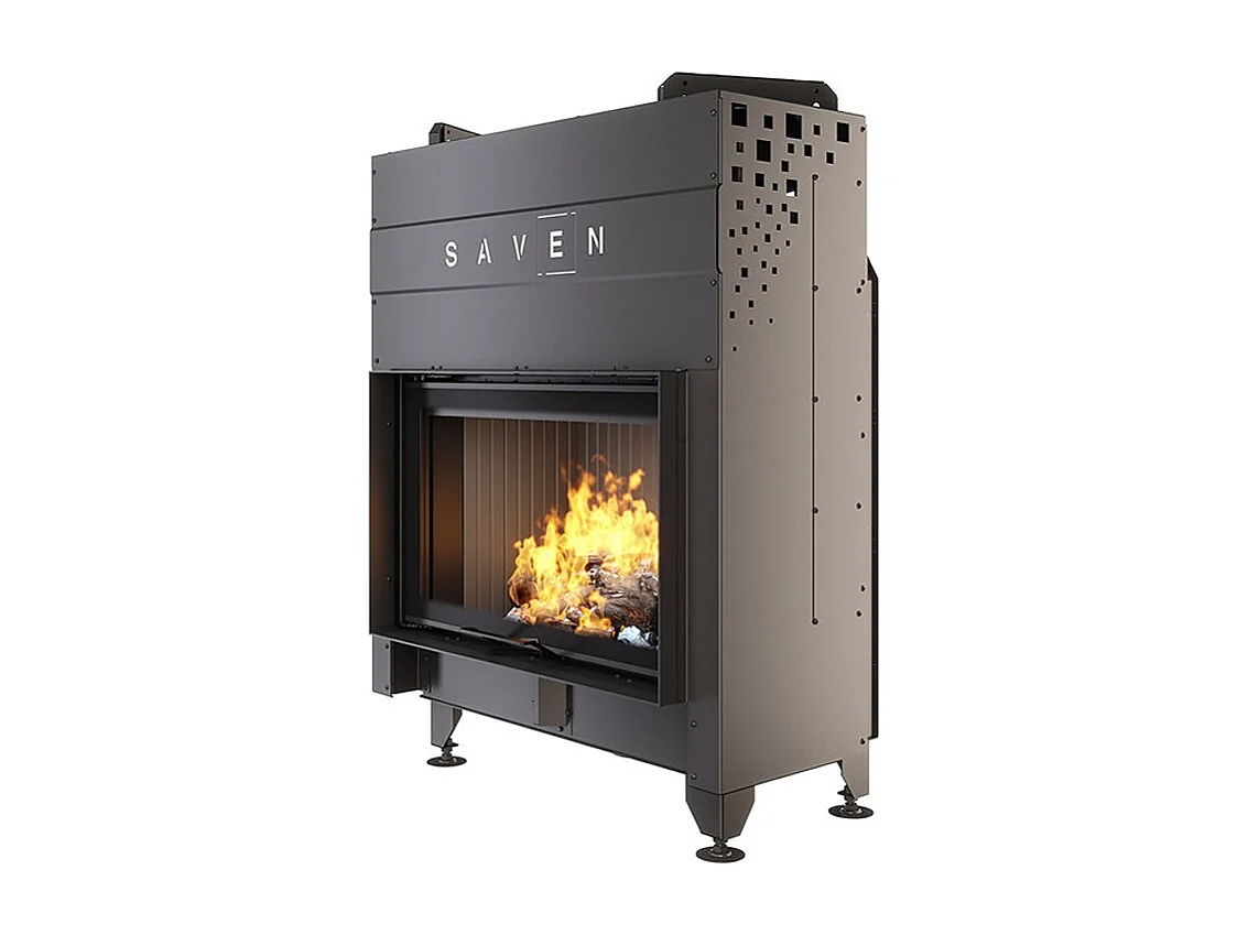 Kamineinsatz aus schwarzem Holz – Energy Up 80x50 (17,0 kW) ECO