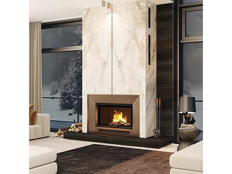 Kamineinsatz aus schwarzem Holz – Energy Up 80x50 (17,0 kW) ECO