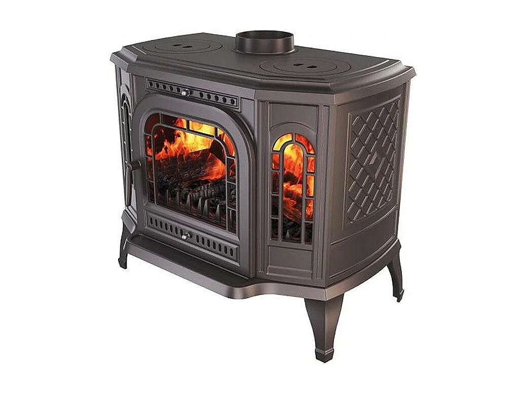 Poêle à bois autoportant Ouverture à gauche avec table de cuisson - P7 (10,5 KW) ECO