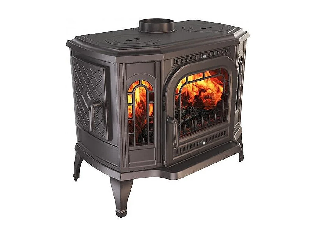 Poêle à bois autoportant Ouverture à gauche avec table de cuisson - P7 (10,5 KW) ECO