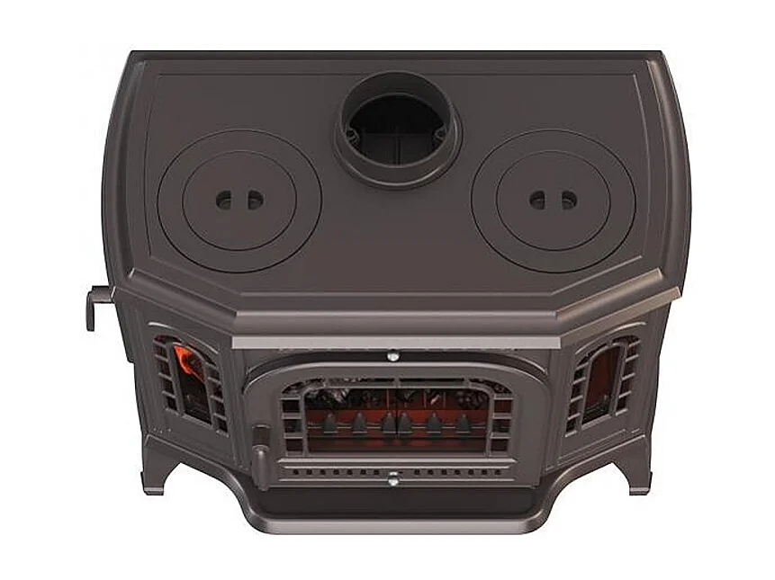 Poêle à bois autoportant Ouverture à gauche avec table de cuisson - P7 (10,5 KW) ECO