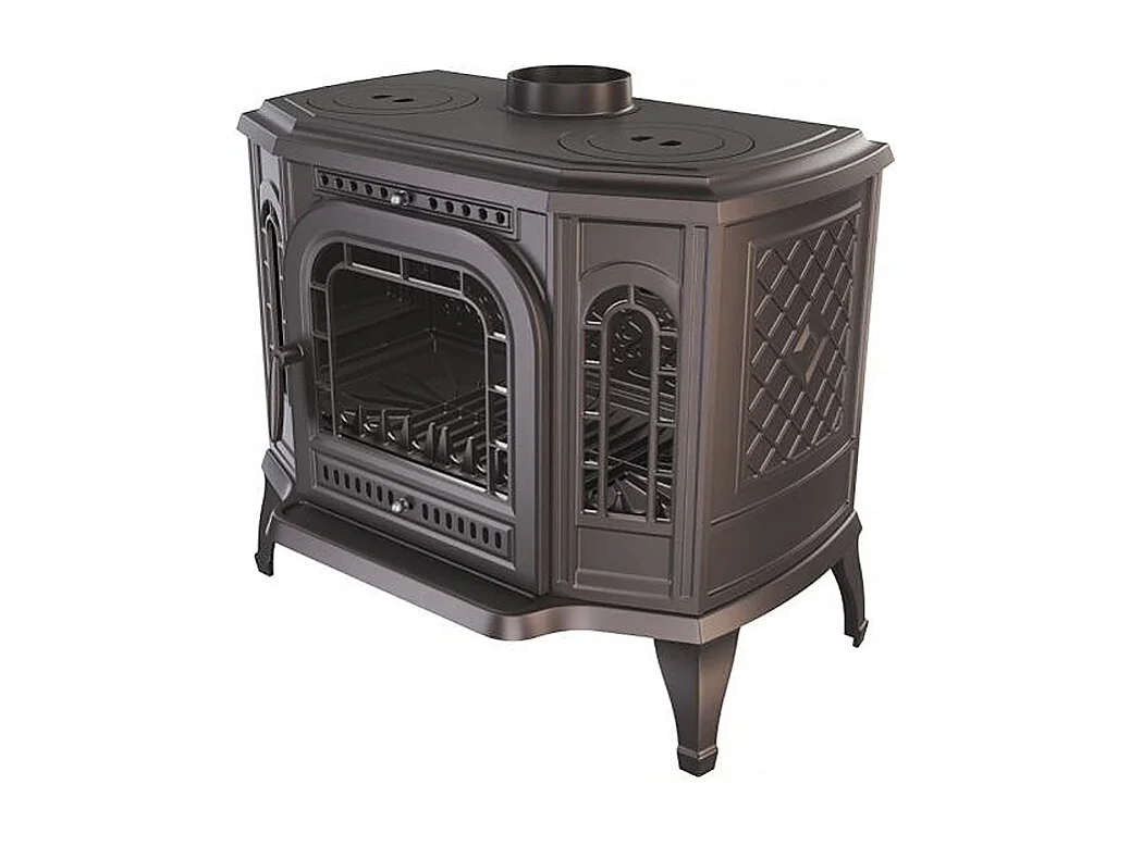 Poêle à bois autoportant Ouverture à gauche avec table de cuisson - P7 (10,5 KW) ECO