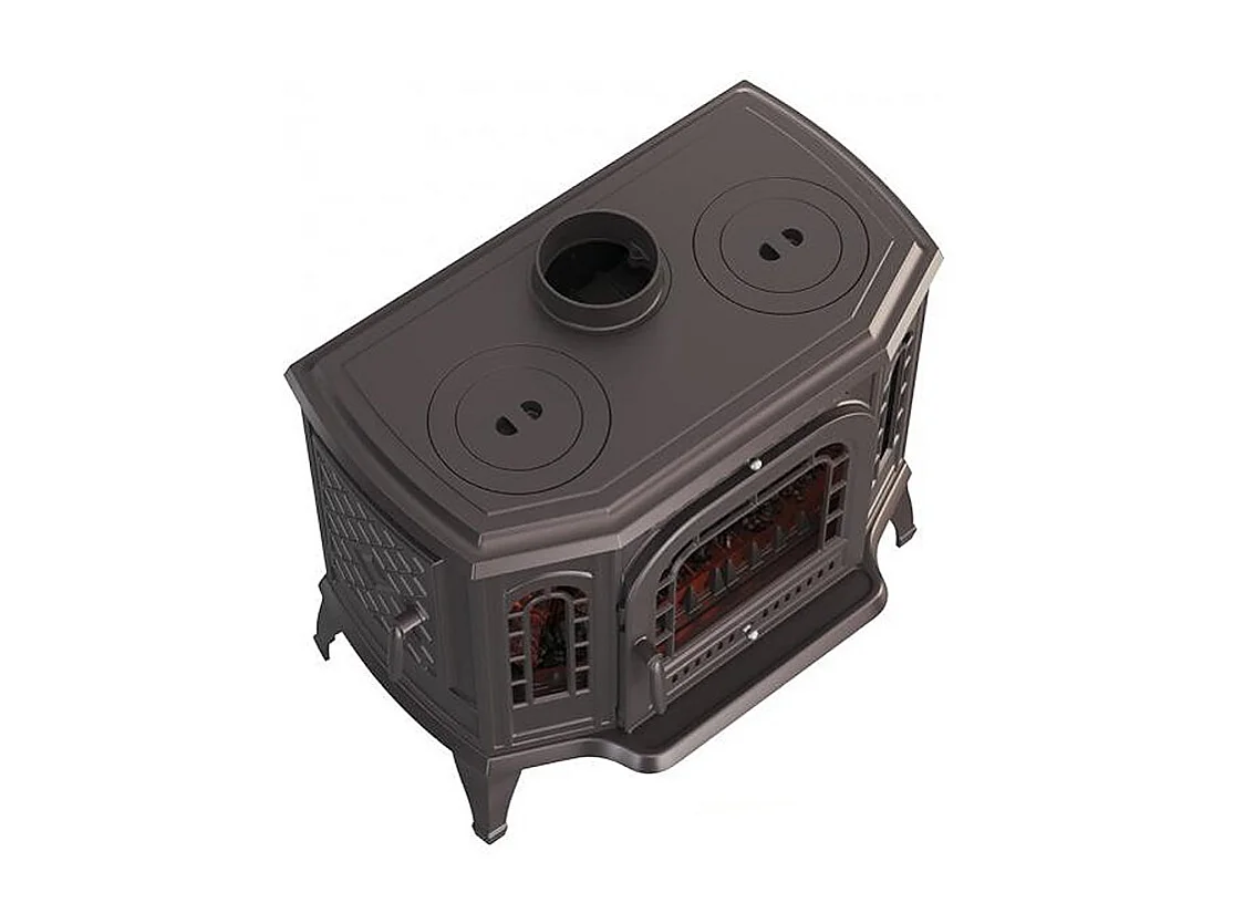 Poêle à bois autoportant Ouverture à gauche avec table de cuisson - P7 (10,5 KW) ECO