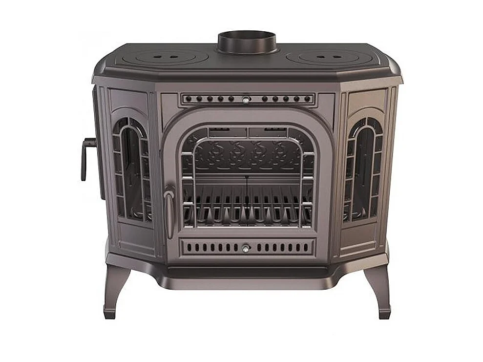Poêle à bois autoportant Ouverture à gauche avec table de cuisson - P7 (10,5 KW) ECO