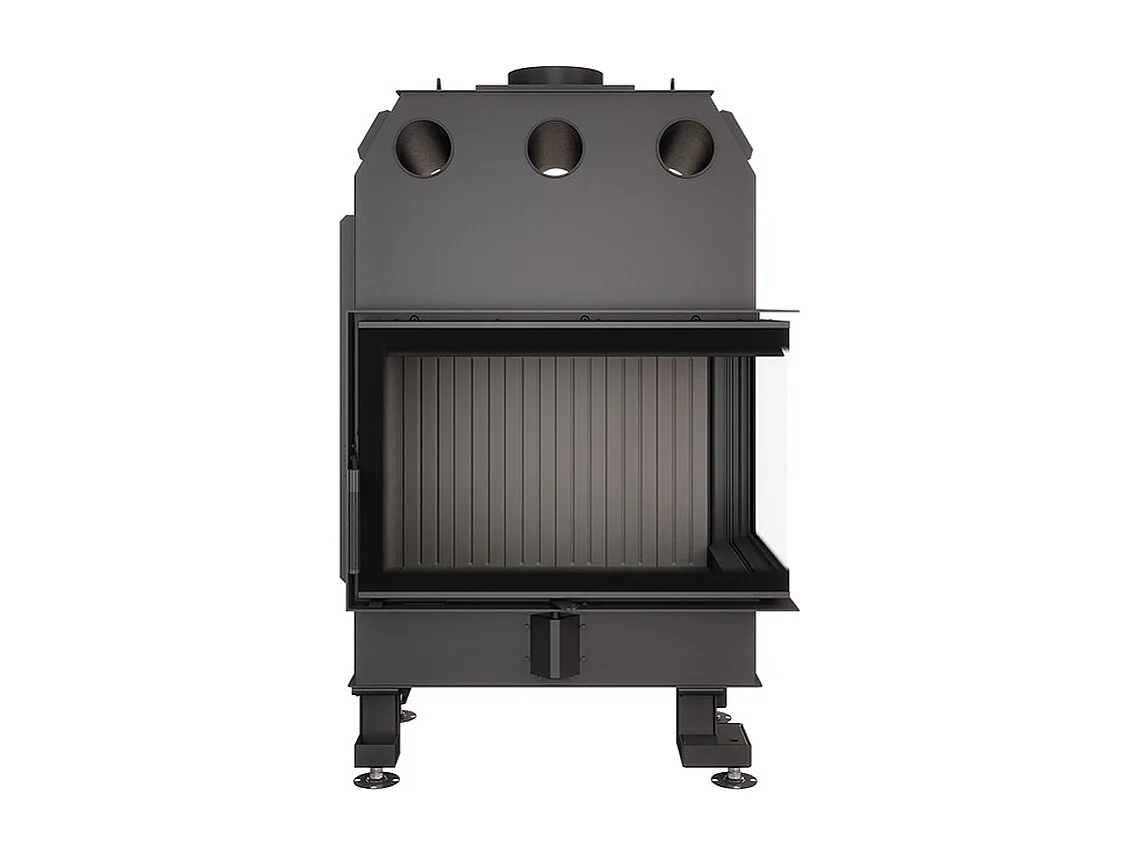 Cheminée d'angle Insert Ouverture à droite Noir Energy 75x50x47 (15,1 kW) ECO