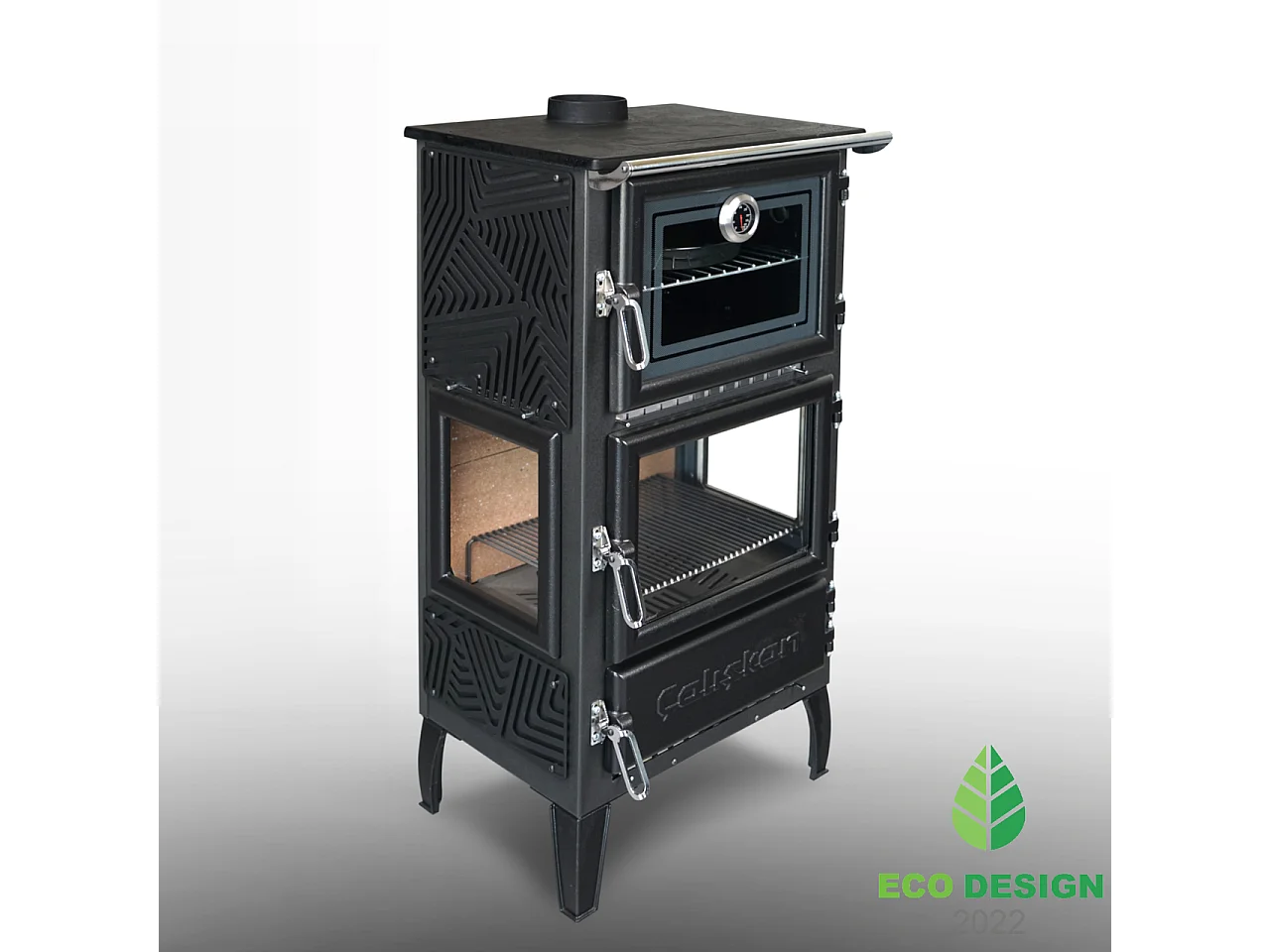 Poêle à bois autoportant avec four - 3D 306