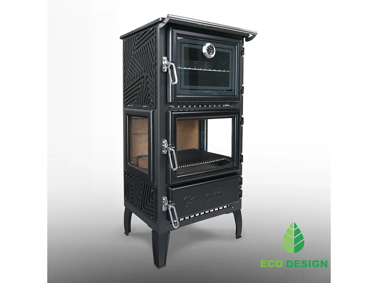 Poêle à bois autoportant avec four - 3D 306