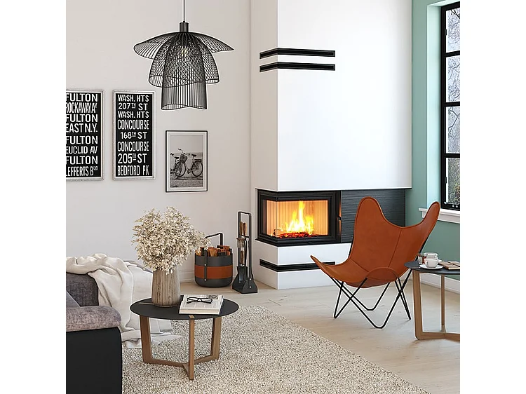 Cheminée d'angle Insert Ouverture gauche Energy 65x50x47 (14,5 kW) ECO