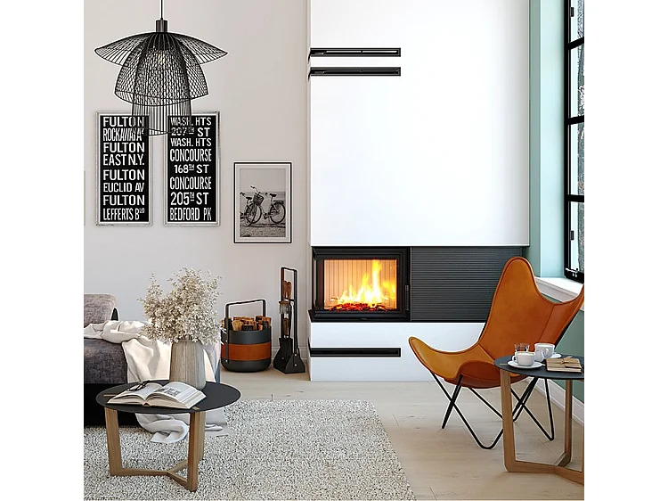 Cheminée d'angle Insert Ouverture gauche Energy 65x50x47 (14,5 kW) ECO