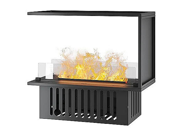 INVAPO U800 - Cheminée à vapeur d'eau LED multicolore à trois faces avec remplissage automatique