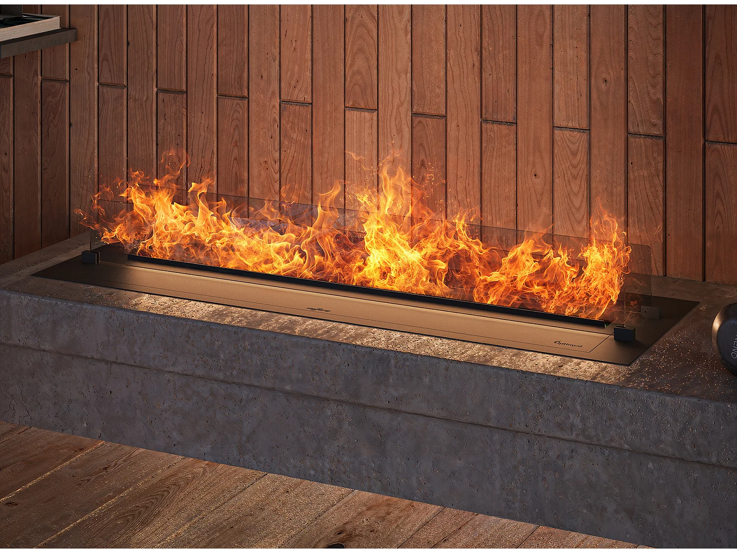 Cheminée encastrable à vapeur d'eau LED multicolore 120 cm INVAPO INSERT