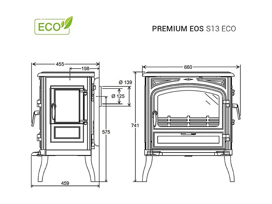 Poêle à bois sur pied - EOS S13 ECO