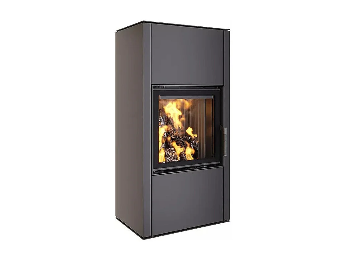 Poêle cheminée à bois - Vatra XL Noir 50x50 ECO