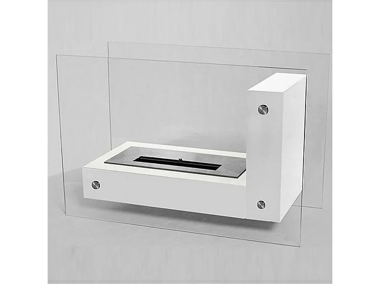 APO L GLASS - Cheminée bio autoportante de différentes couleurs - Blanc