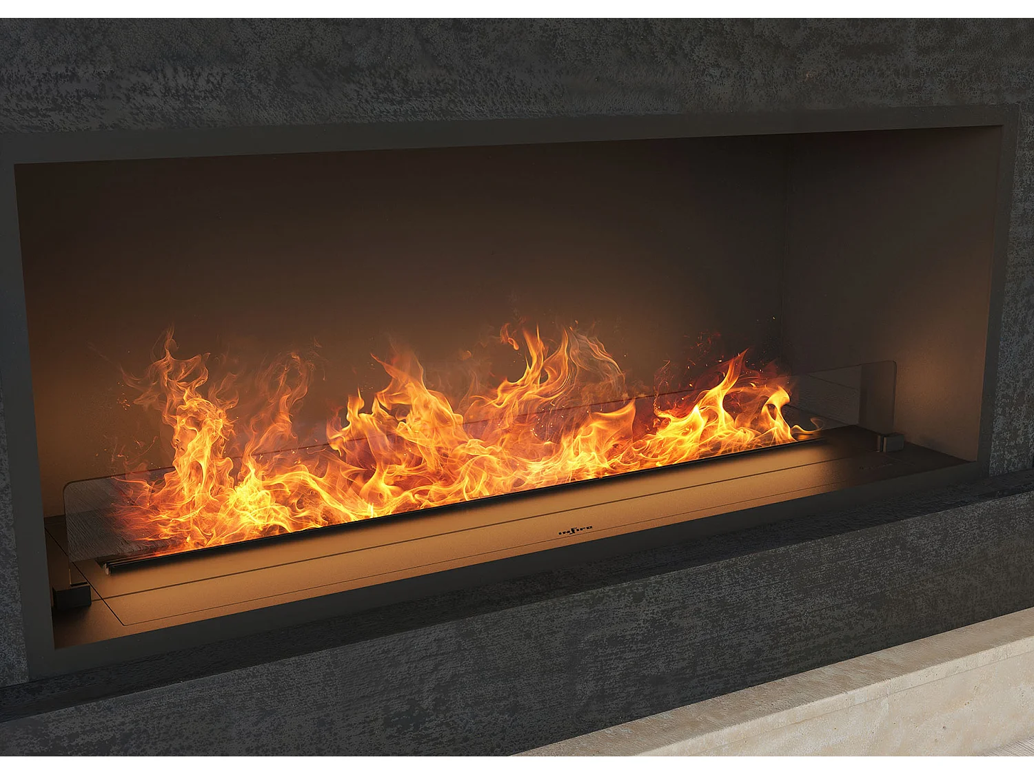 Cheminée à vapeur d'eau LED multicolore INVAPO INSIDE 120 cm