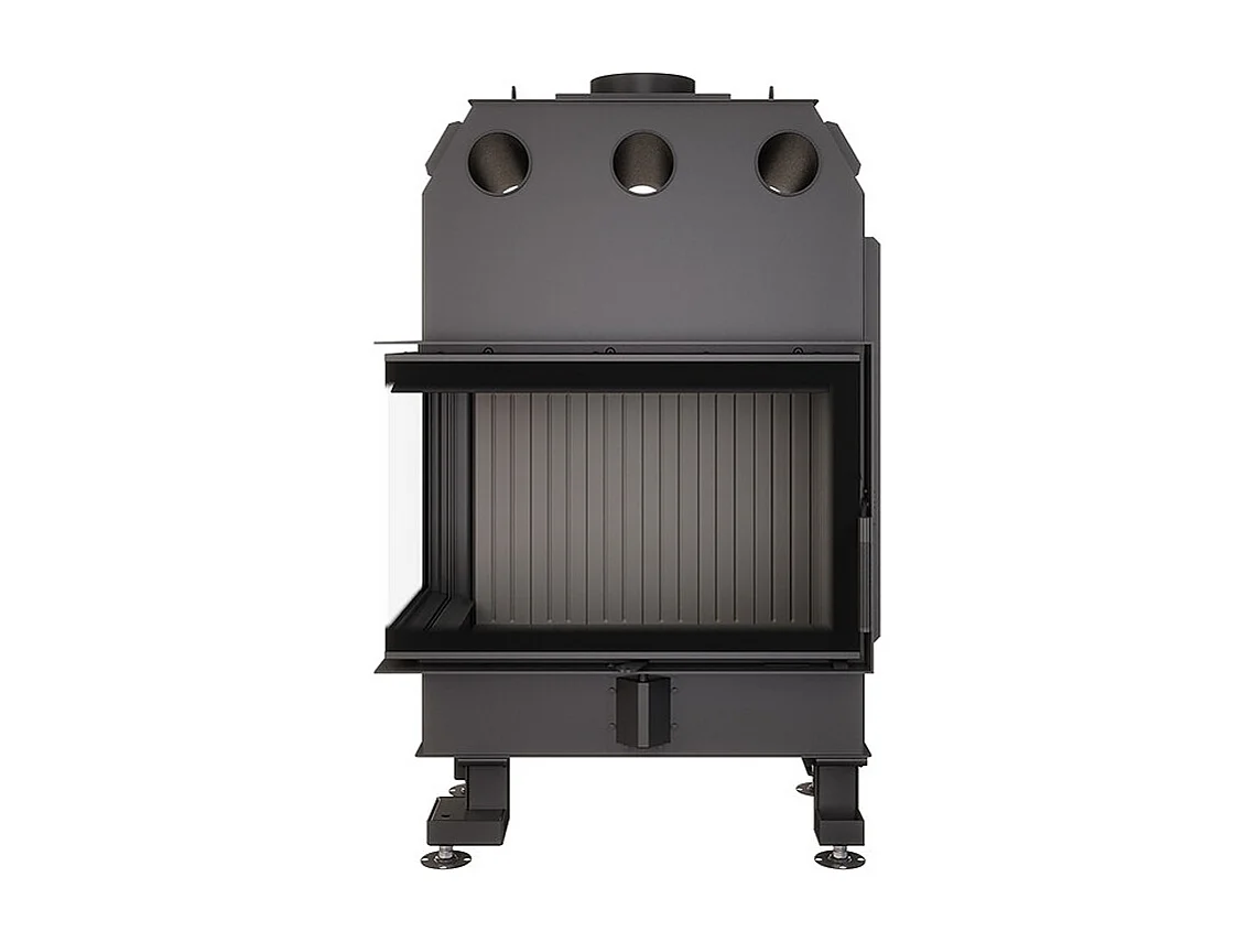 Cheminée d'angle Insert ouverture gauche Noir Energy 75x50x47 (15,1 kW) ECO