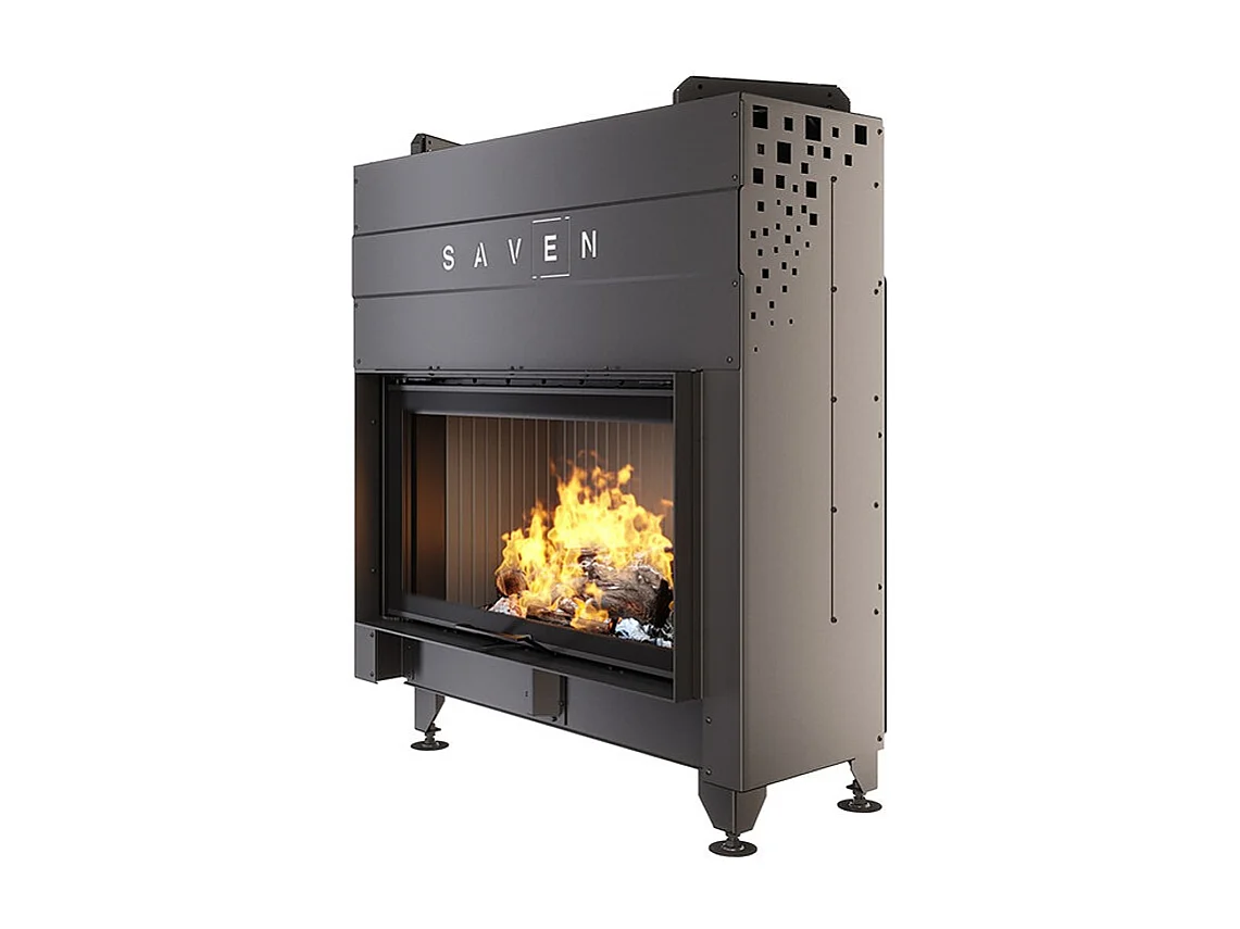 Insert de cheminée à bois noir - Energy Up 90x50 (19,0 kW) ECO