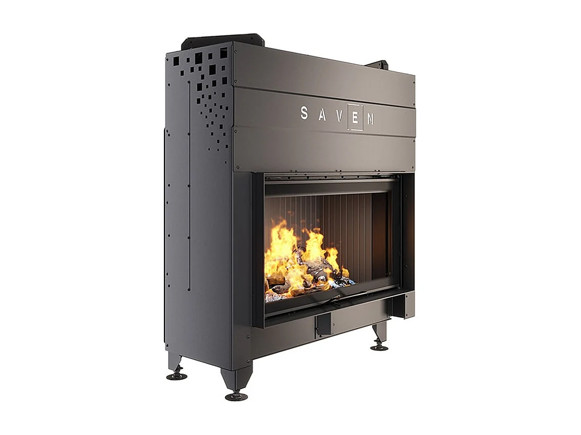 Insert de cheminée à bois noir - Energy Up 90x50 (19,0 kW) ECO